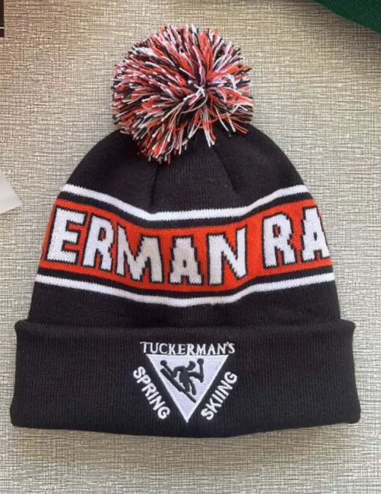 Tuckerman Ravine black orange winter hat