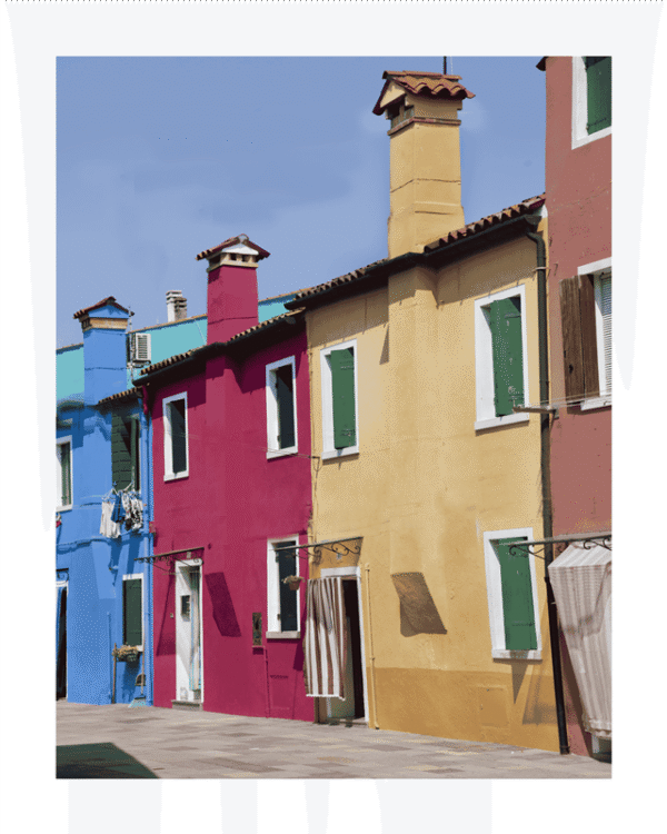 Burano, Blue, Red, Yellow