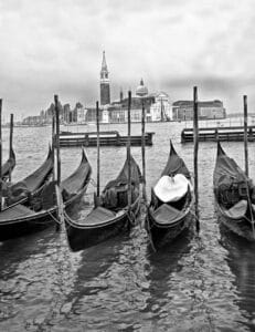 Gondolas at Rest VENEZIA ITALIA