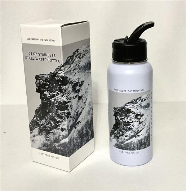 Old Man of the Mountain 32 oz. Stainless Steel Water Bottle - Image 3